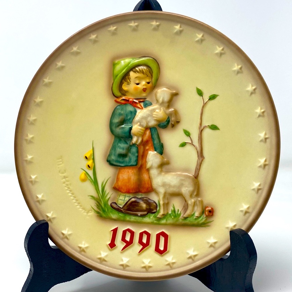 A VINTAGE M J HUMMEL HANDPAINTED 20th ANNUAL PLATE 1990 PLATE #286 - Picture 1 of 3